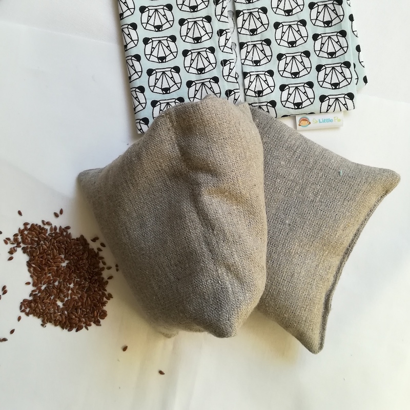 Bouillotte aux graines de lin (en stock) - SoLittlePea - Création  d'accessoires pour grands et petits
